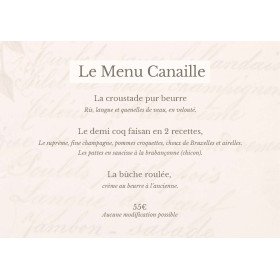 Menu Canaille